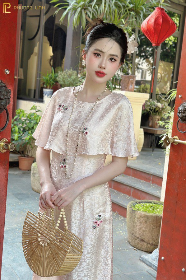 ĐẦM LỤA QUYÊN CÁT - HỒNG NUDE