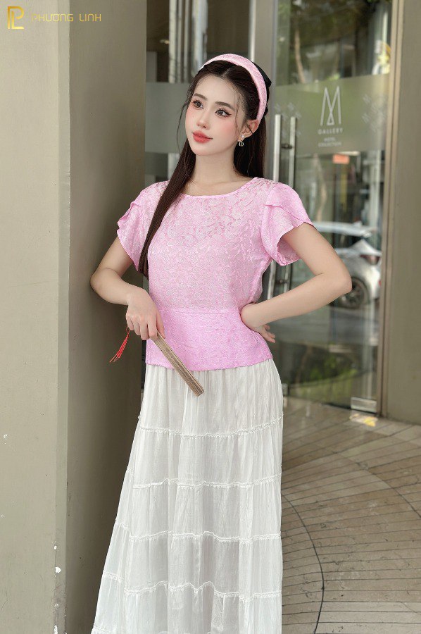 ÁO LỤA DIÊN BÍCH - HỒNG