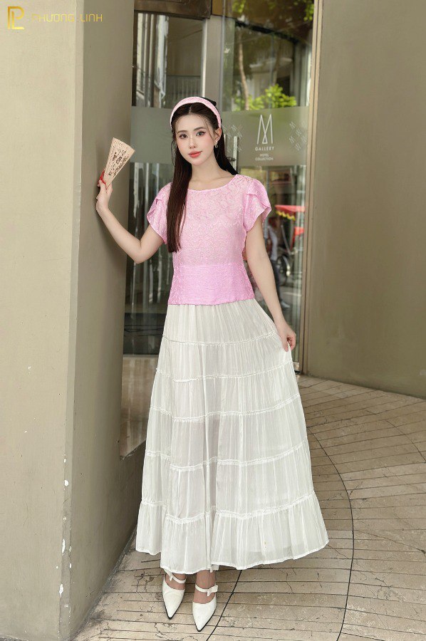 ÁO LỤA DIÊN BÍCH - HỒNG