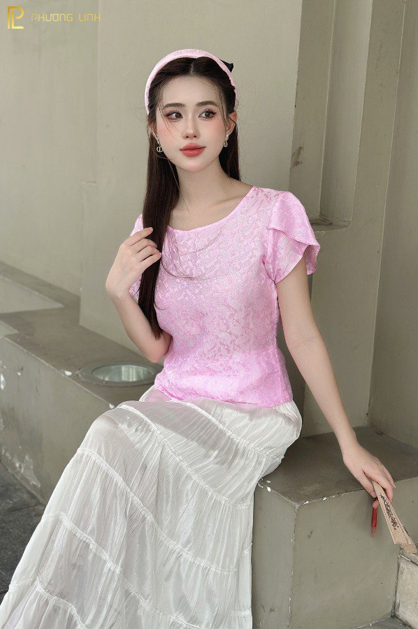 ÁO LỤA DIÊN BÍCH - HỒNG