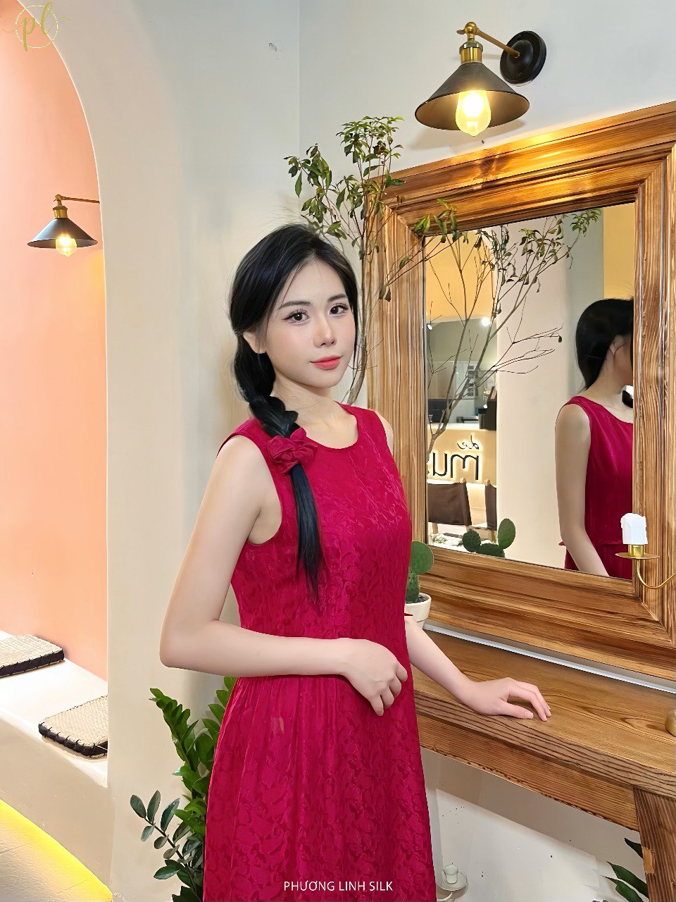 VÁY LỤA TƠ TẰM NHÚM SƯỜN