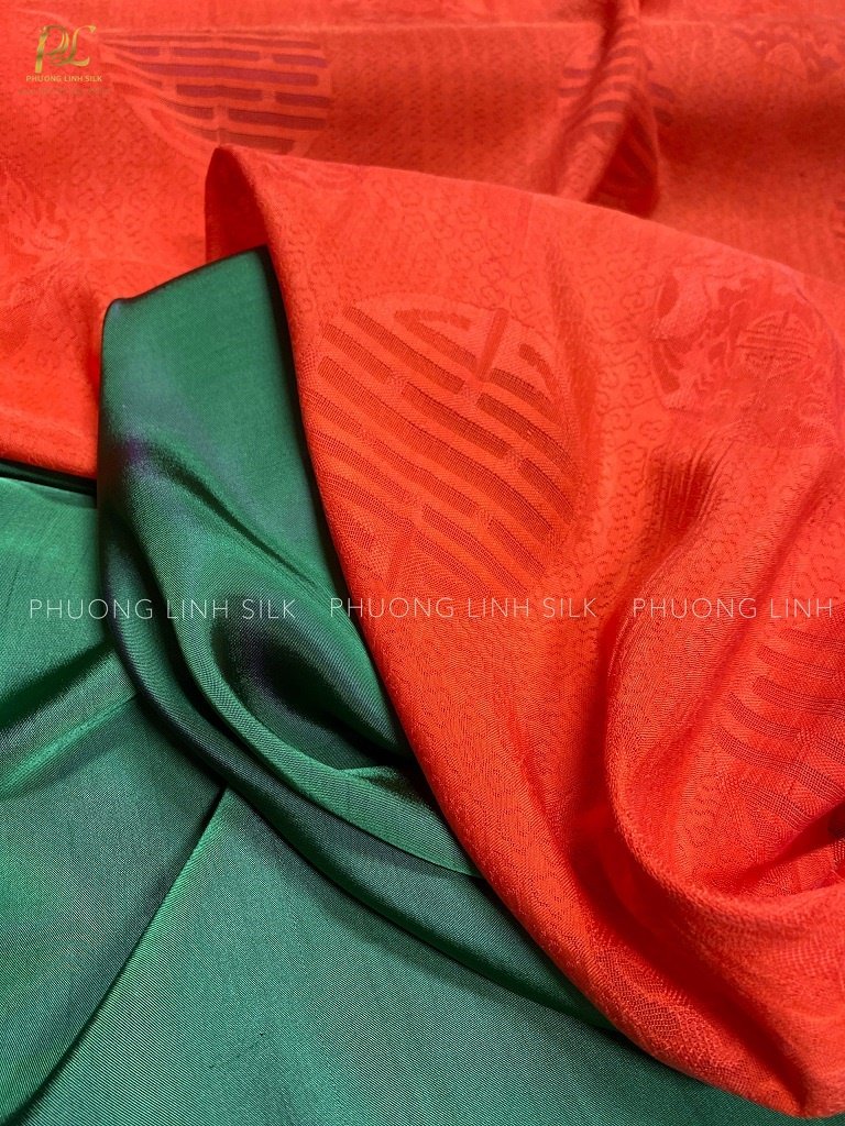 VẢI LỤA VÂN CAM 100% TƠ TẰM VÀ VẢI SATIN TRƠN 70% TƠ TẰM