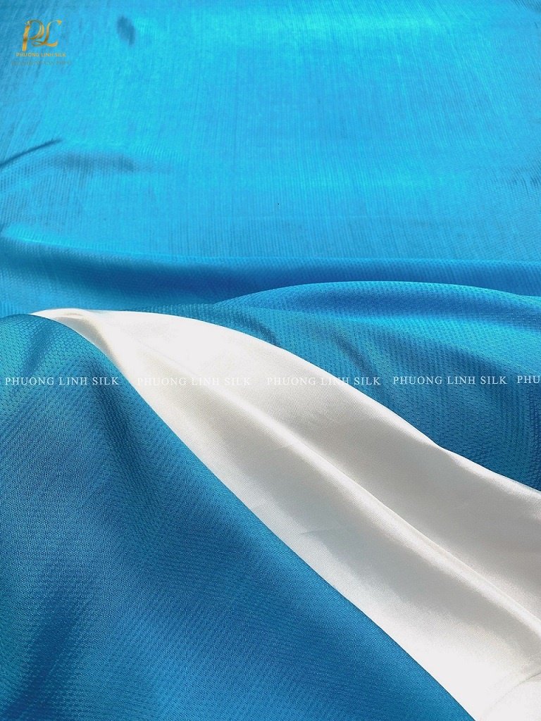 VẢI LỤA VÂN XANG BIỂN 100% TƠ TẰM VÀ VẢI SATIN TRƠN 70% TƠ TẰM