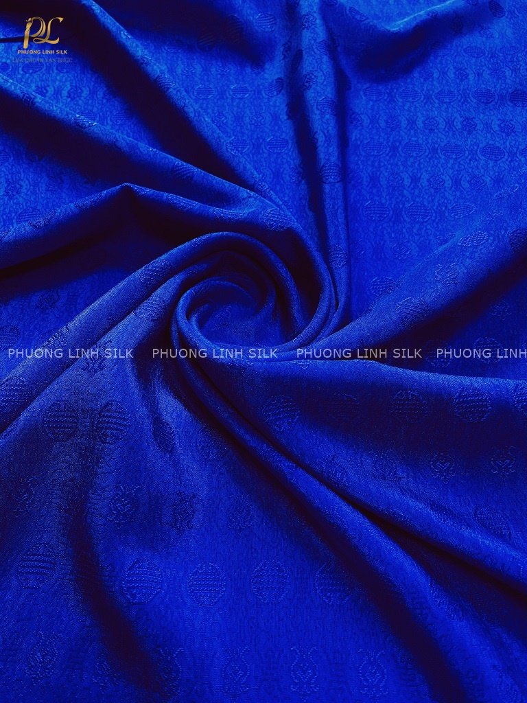VẢI LỤA VÂN THỌ ĐỈNH XANH COBAN