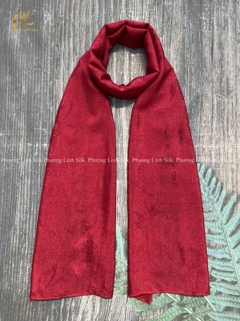 KHĂN LỤA VÂN CỔ TRUYỀN 100% TƠ TẰM