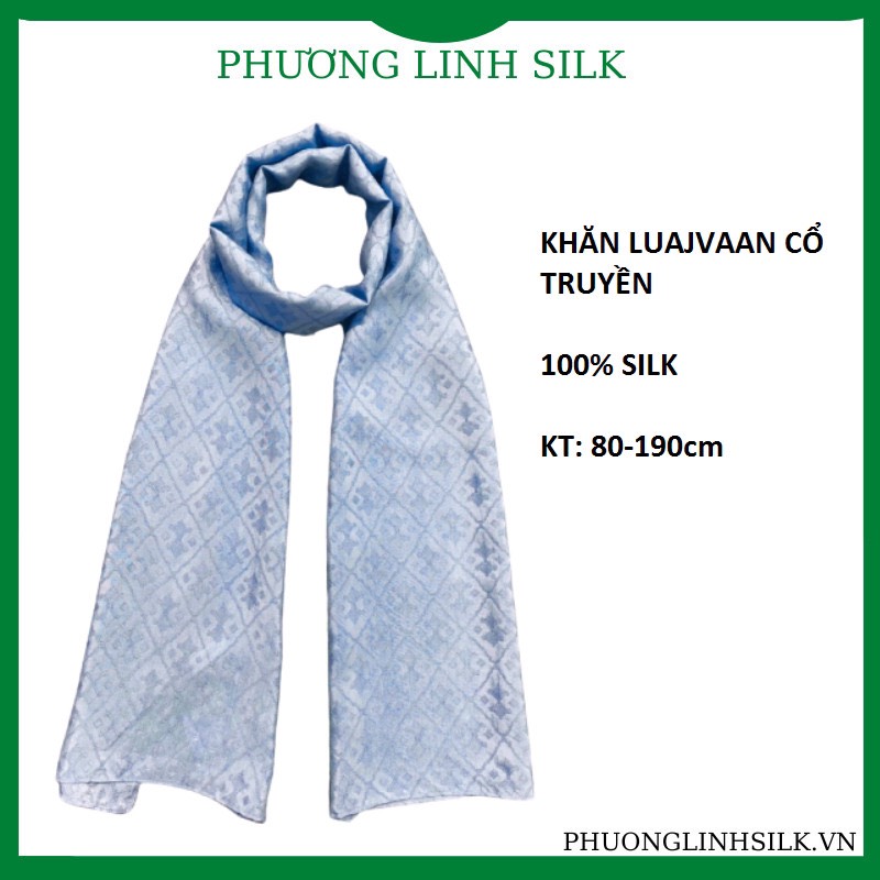 KHĂN LỤA VÂN CỔ TRUYỀN 100% TƠ TẰM