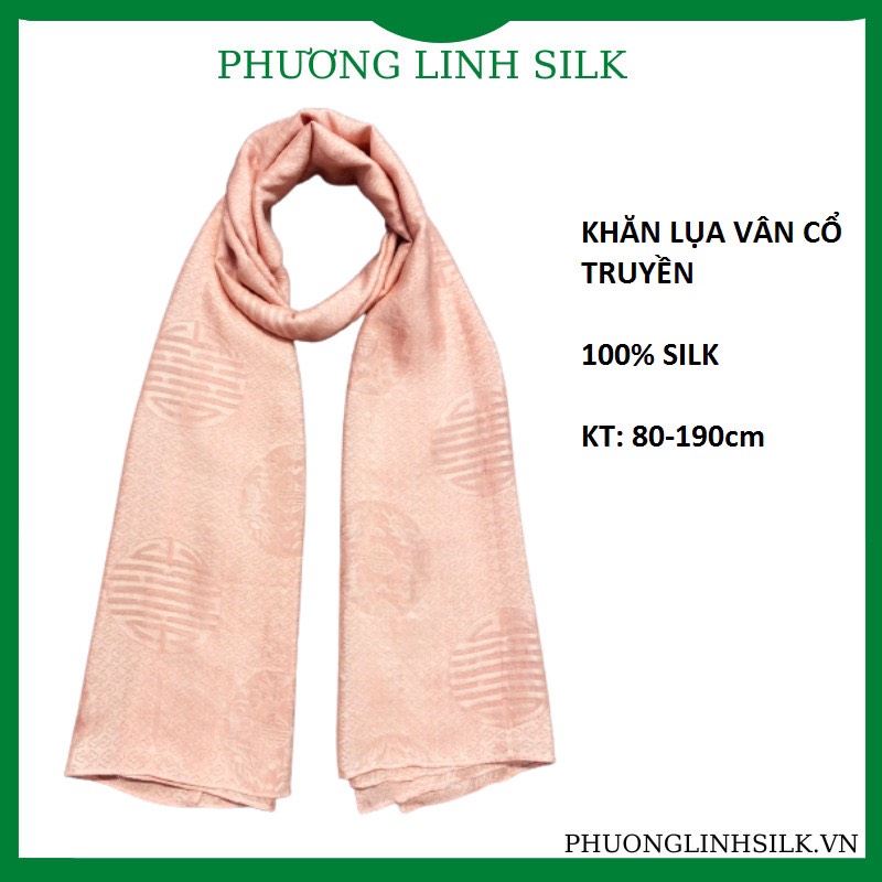 KHĂN LỤA VÂN CỔ TRUYỀN 100% TƠ TẰM