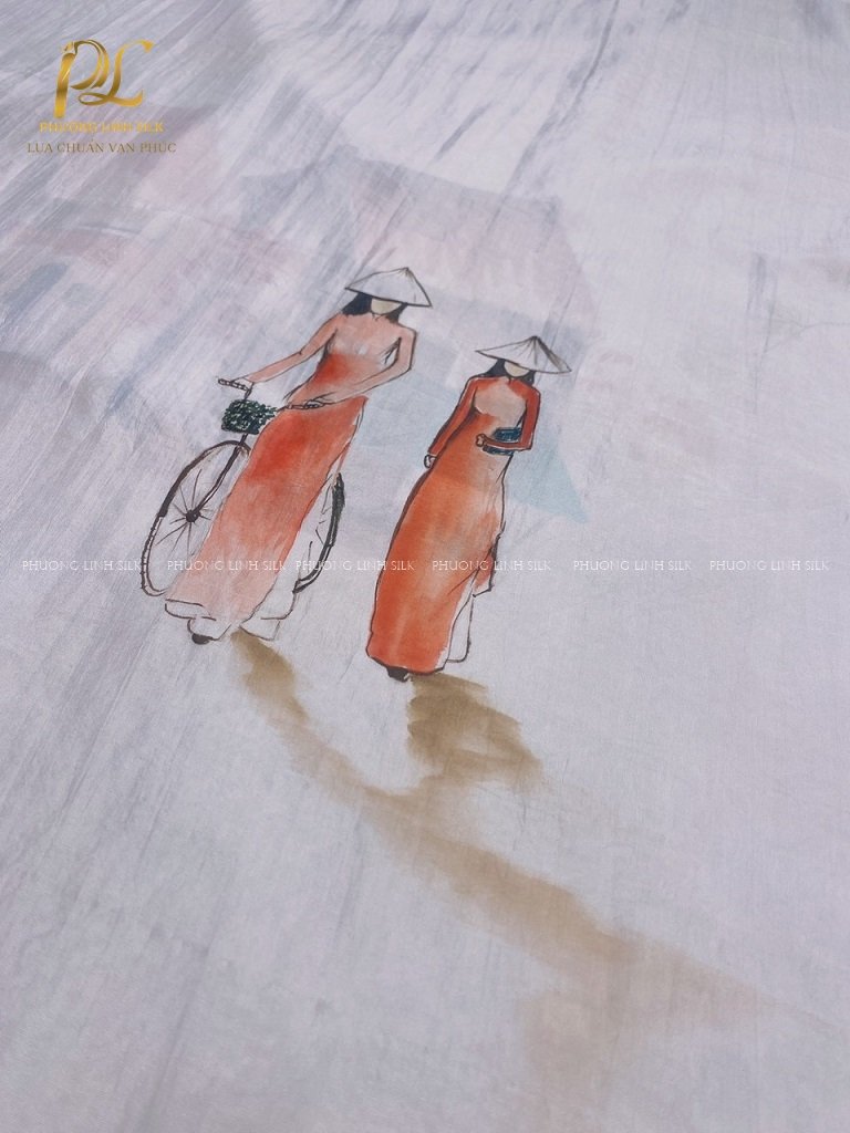 KHĂN LỤA VẼ MÀU NƯỚC NGHỆ THUẬT ĐỘC BẢN 100% TƠ TẰM PHỐ CỔ