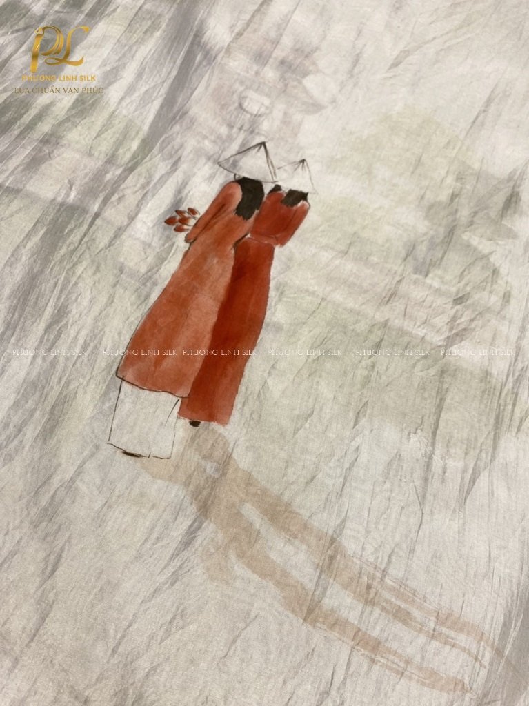 KHĂN LỤA VẼ MÀU NƯỚC NGHỆ THUẬT ĐỘC BẢN 100% TƠ TẰM KHUÊ VĂN CÁC