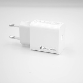 Củ Sạc Adapter 1 Cổng Type C PD 20W Umetravel A6 - Hàng Chính Hãng - Trắng