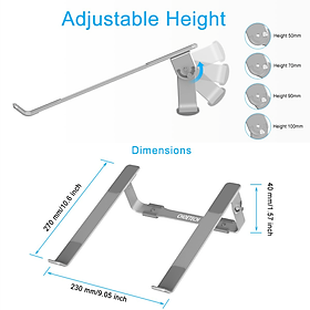 Giá Đỡ Tản Nhiệt Dành Dành Cho Laptop Macbook Từ 9 Đến 17 Inch Khung Nhôm Cao Cấp CHOETECH H033 - Hàng Chính Hãng