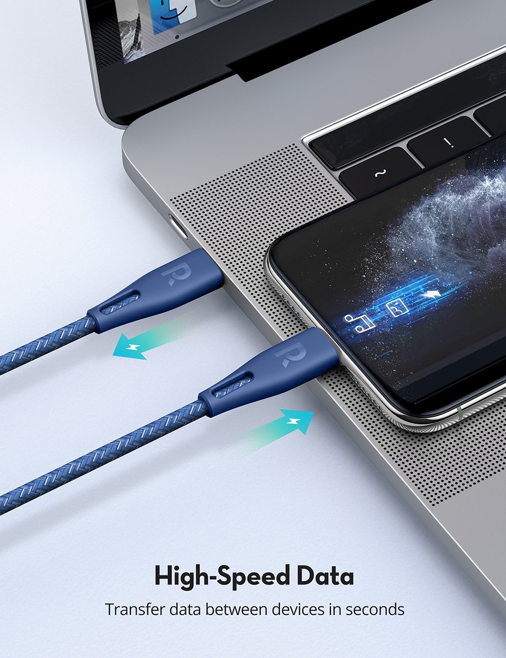 Dây Cáp Sạc Lightning Cho iPhone, iPad RAVPower RP-CB1004 MFI Type C To Lightning -  Dài 1,2m - Hàng Phân Phối Chính Hãng