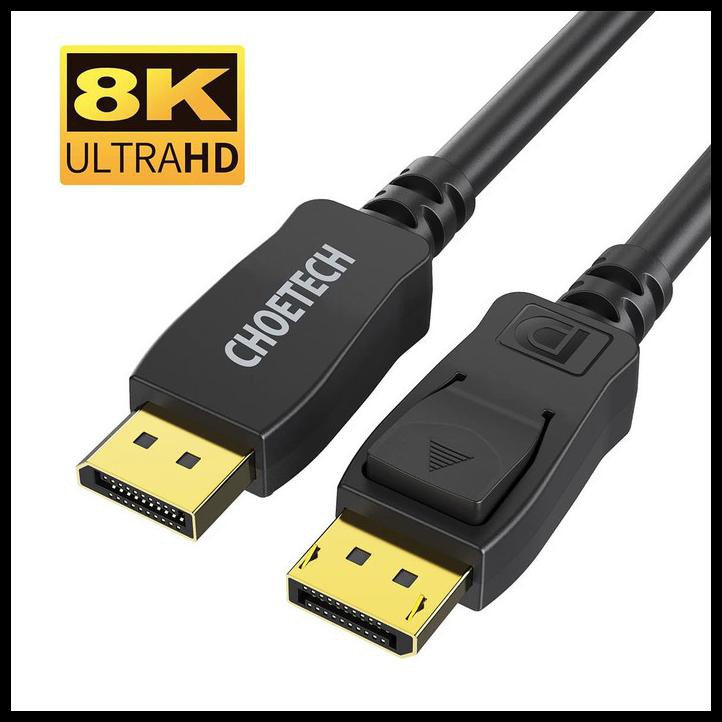 Dây Cáp Displayport 1.4 8K 60hz 32.4Gbps Choetech XDD01 Dài 2M - Hàng Chính Hãng
