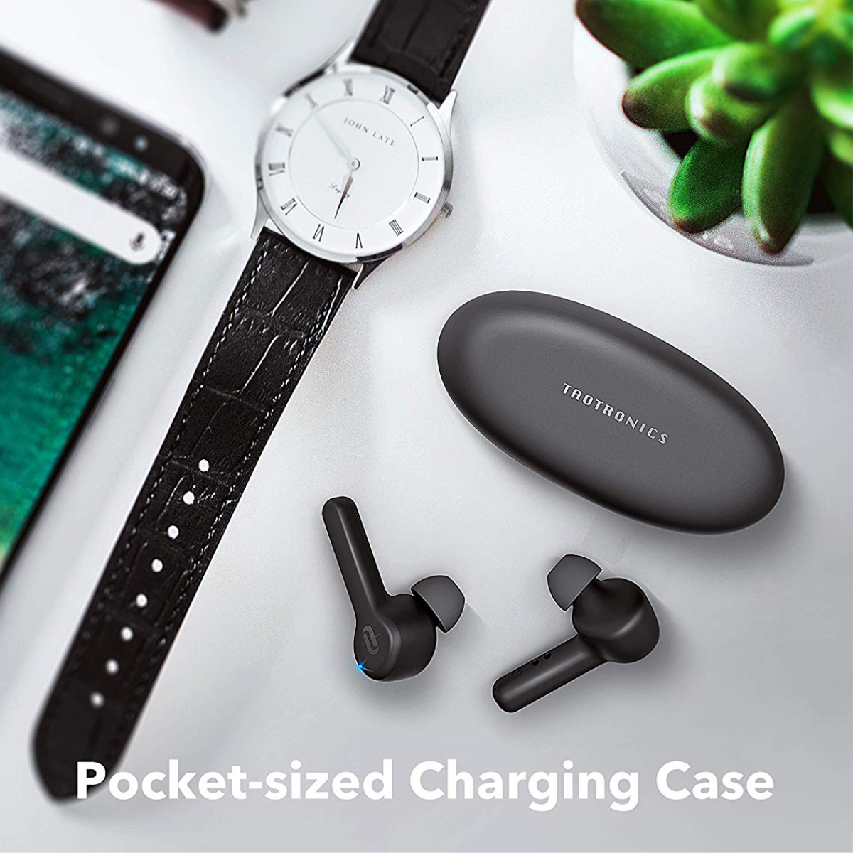 Tai Nghe TaoTronics Nhét Tai Bluetooth 50, Chống Ẩm, Hoạt Động 5H, Nhỏ Gọn TT-BH053 Pro - Hàng Chính Hãng