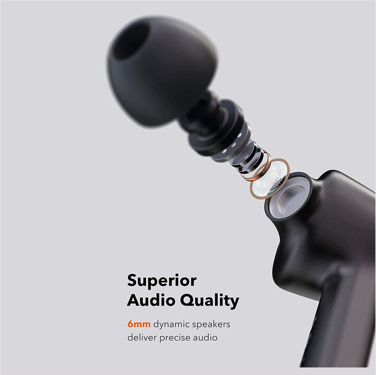 Tai Nghe TaoTronics Nhét Tai Bluetooth 50, Chống Ẩm, Hoạt Động 5H, Nhỏ Gọn TT-BH053 Pro - Hàng Chính Hãng