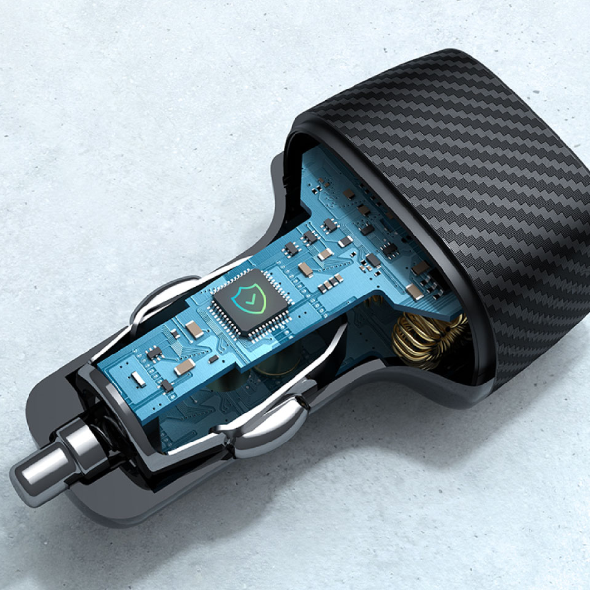 Củ Sạc Tẩu Sạc Ô Tô 60W 1 Cổng Type C 36W Và 1 Cổng USB QC 3.0 24W RAVPower RP-VC009 - Hàng Chính Hãng