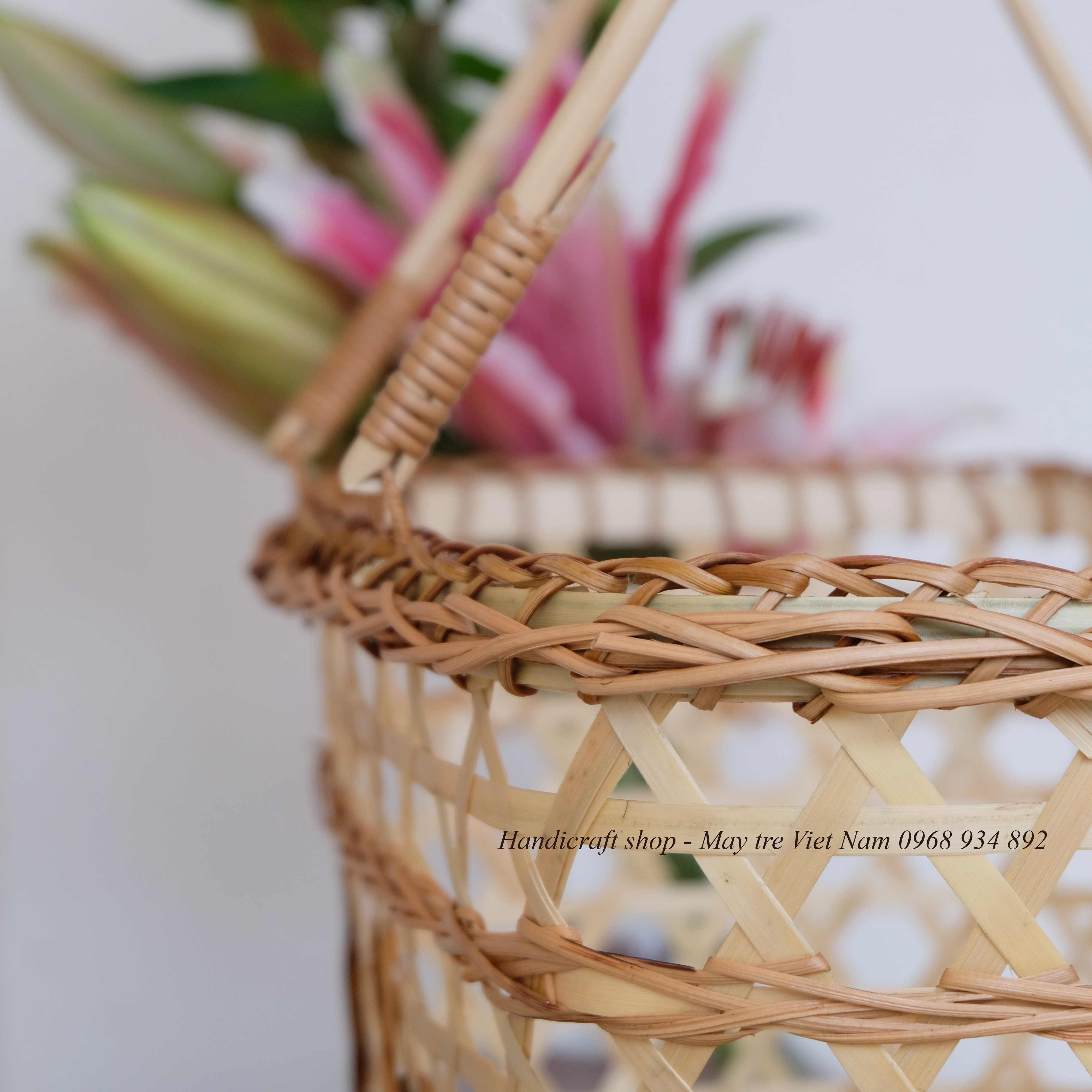 Túi xách tre quai mây