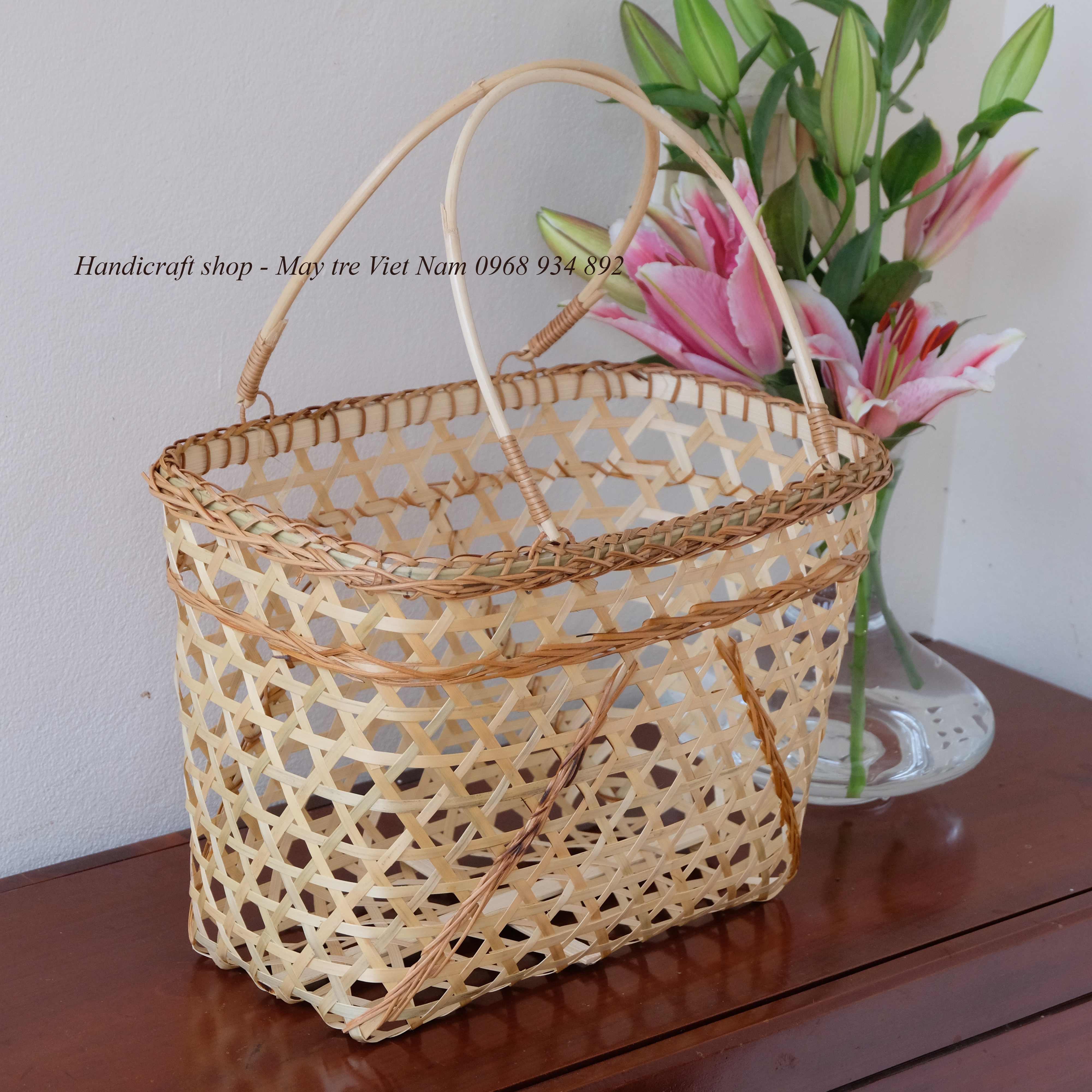 Túi xách tre quai mây