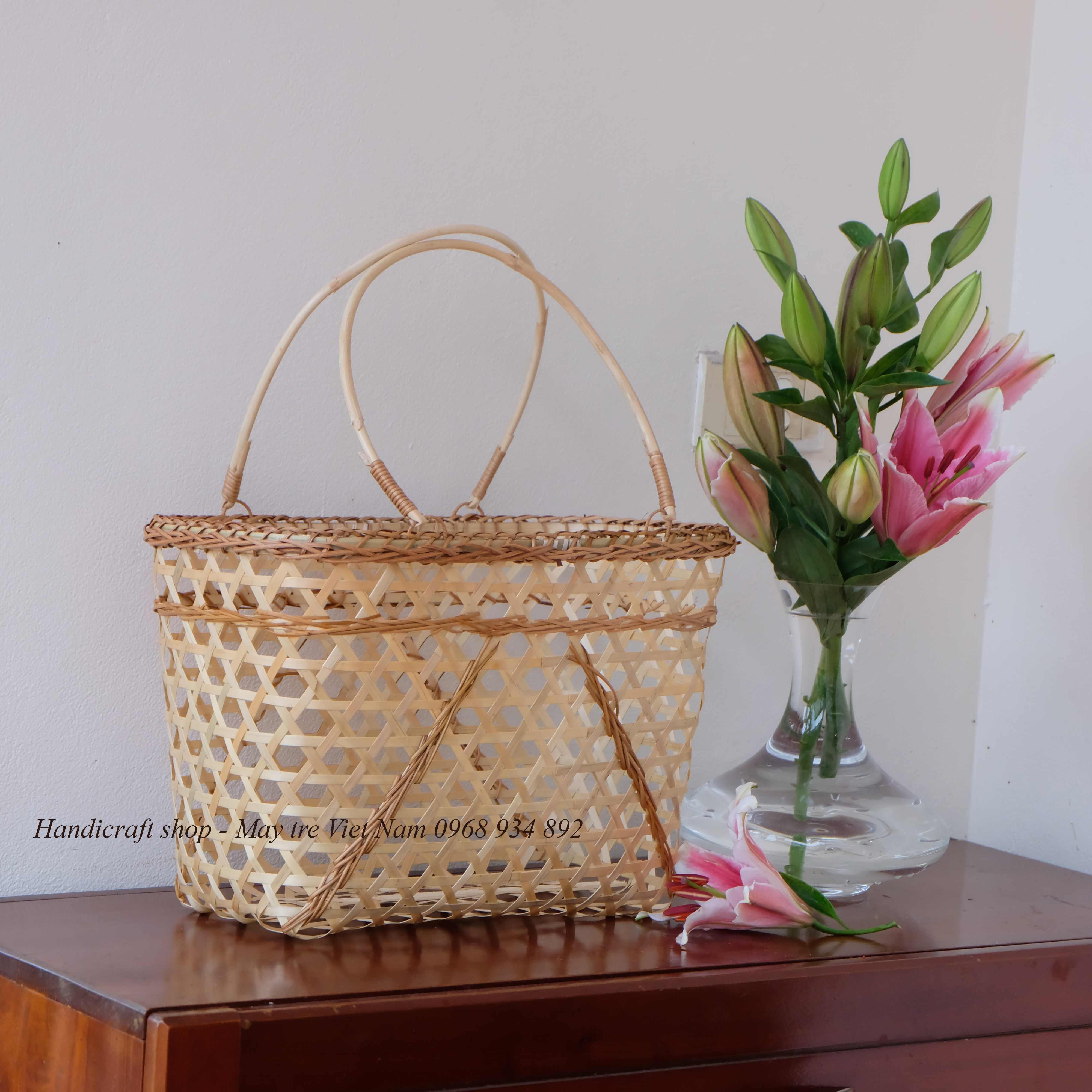 Túi xách tre quai mây