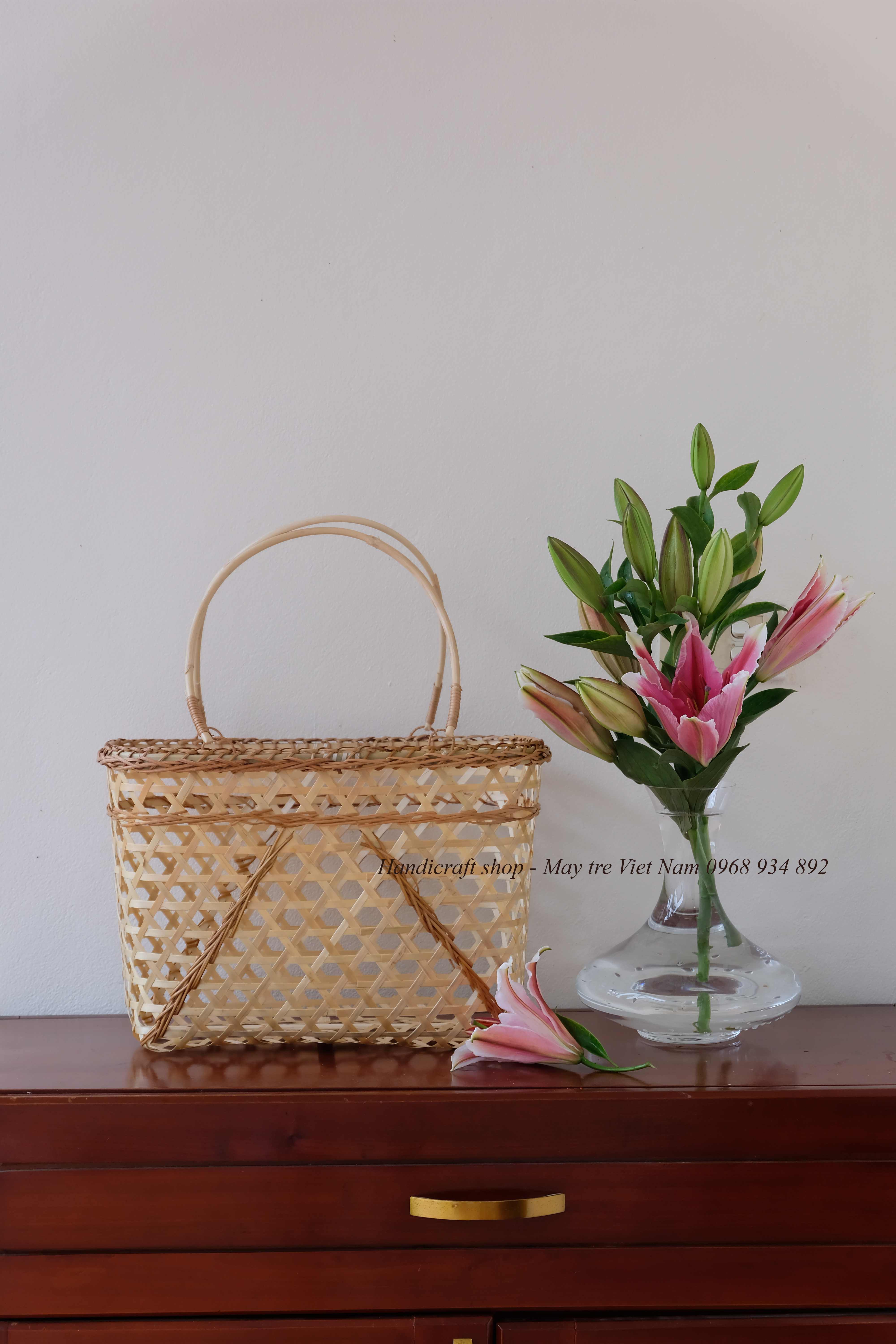 Túi xách tre quai mây