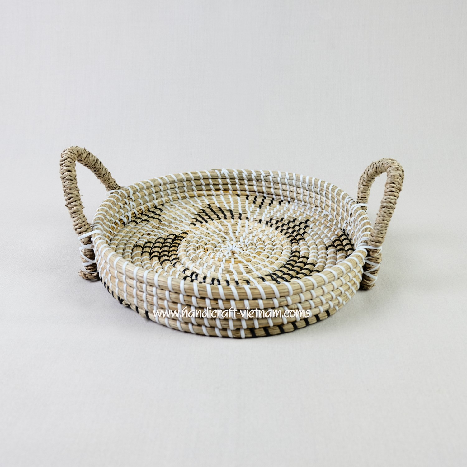 Khay cói họa tiết ngôi sao (Có quai)