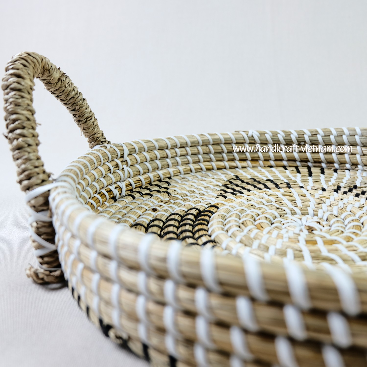 Khay cói họa tiết ngôi sao (Có quai)