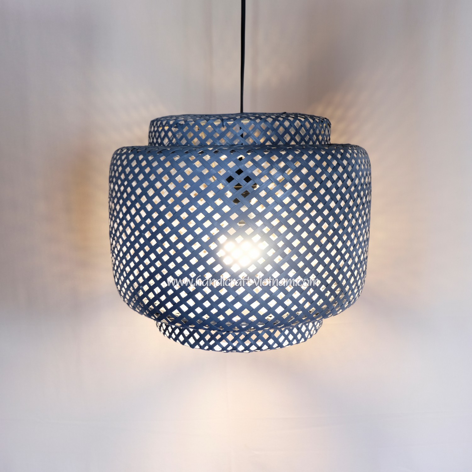 Chao đèn 3 tầng màu xám