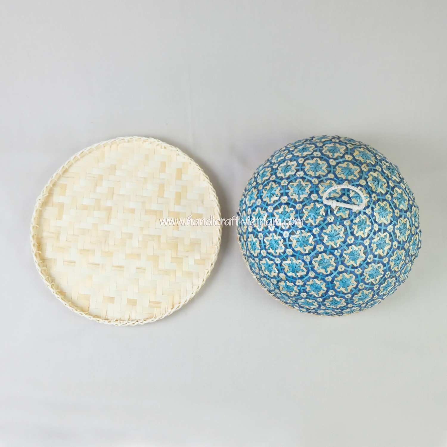 Lồng bàn tròn đan hoa thị (Kèm mâm)