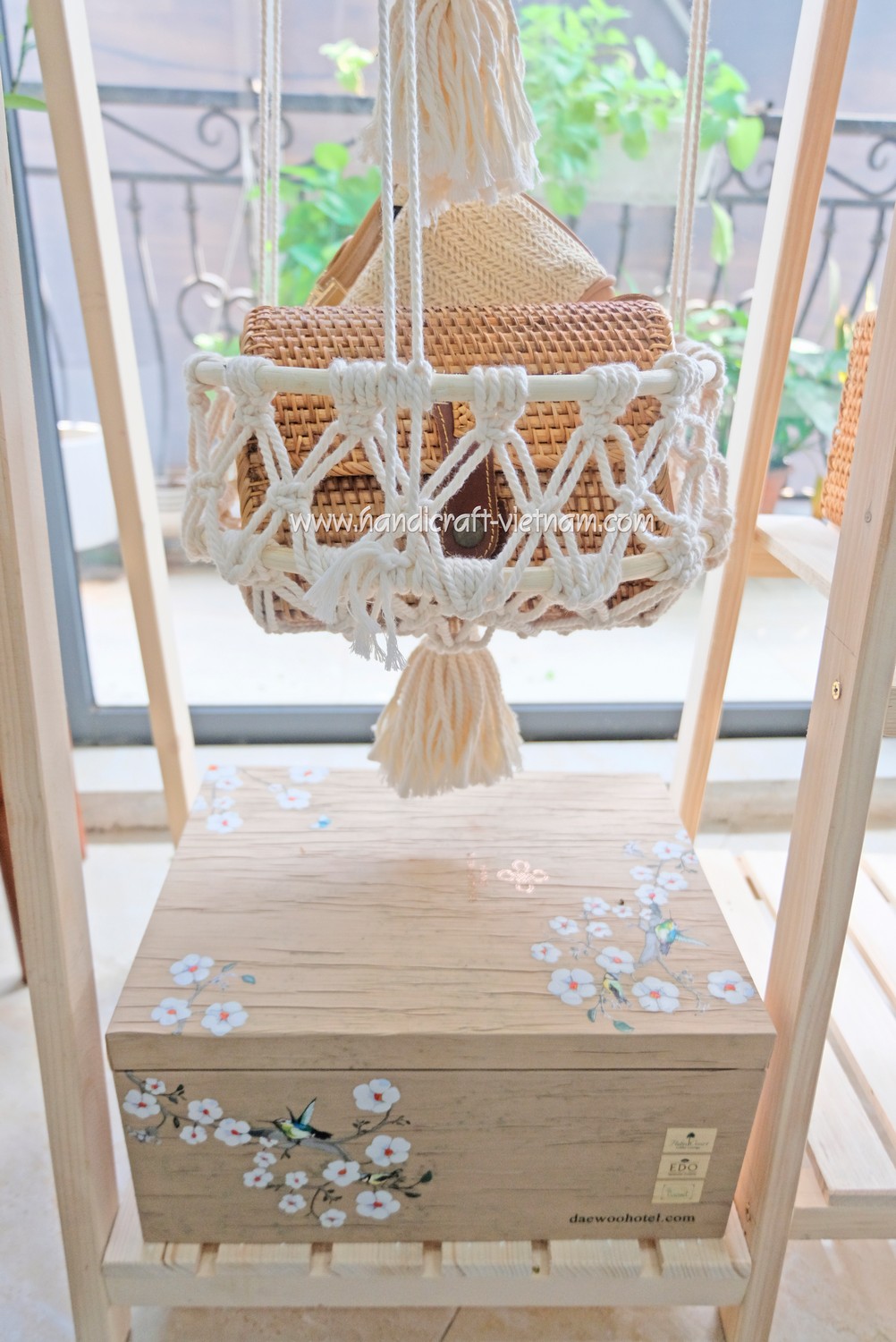 Giỏ 3 tầng chất liệu sợi