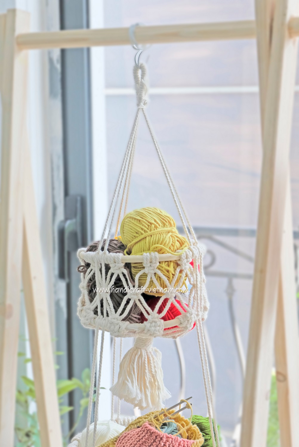 Giỏ 3 tầng chất liệu sợi