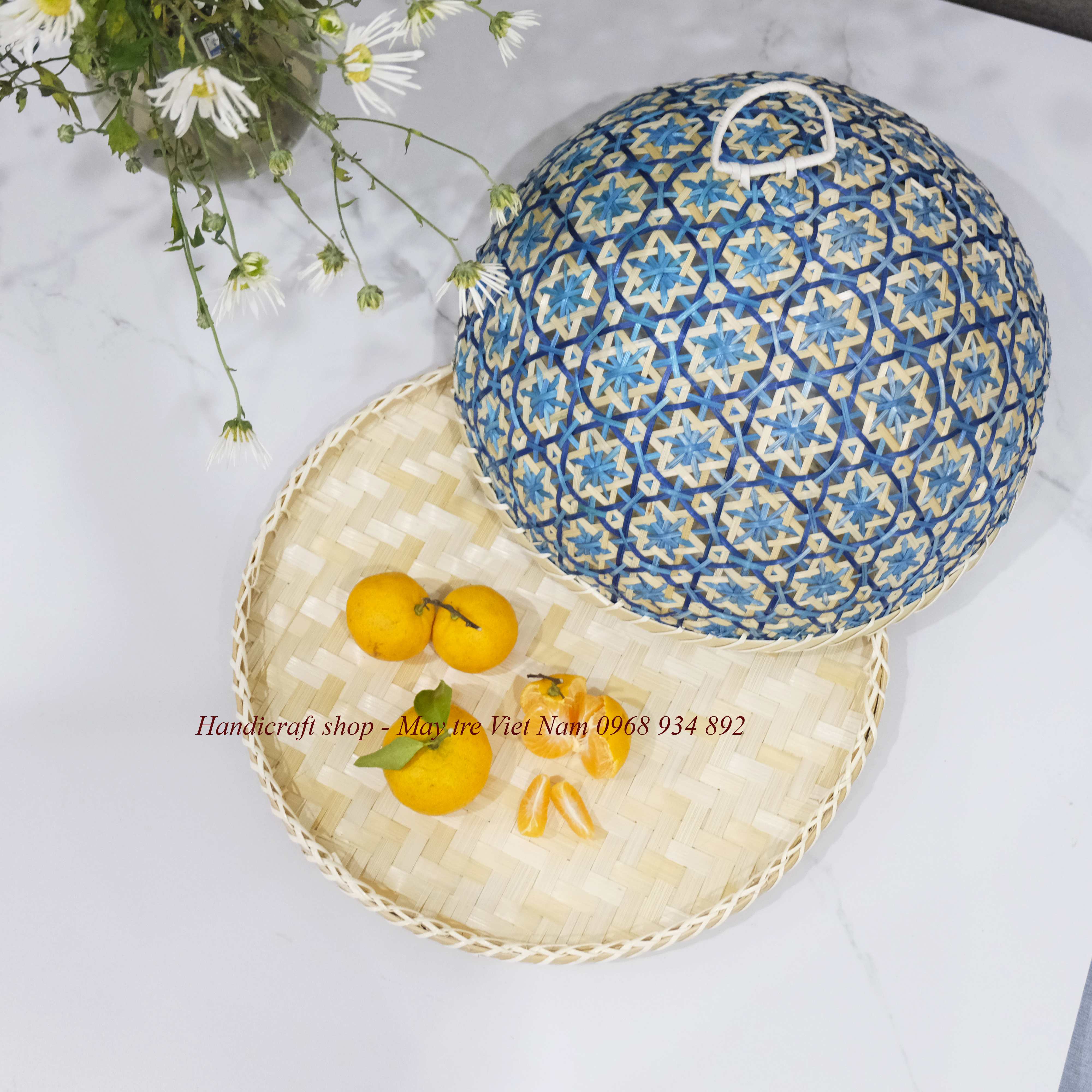 Mẹt tre viền dây mây