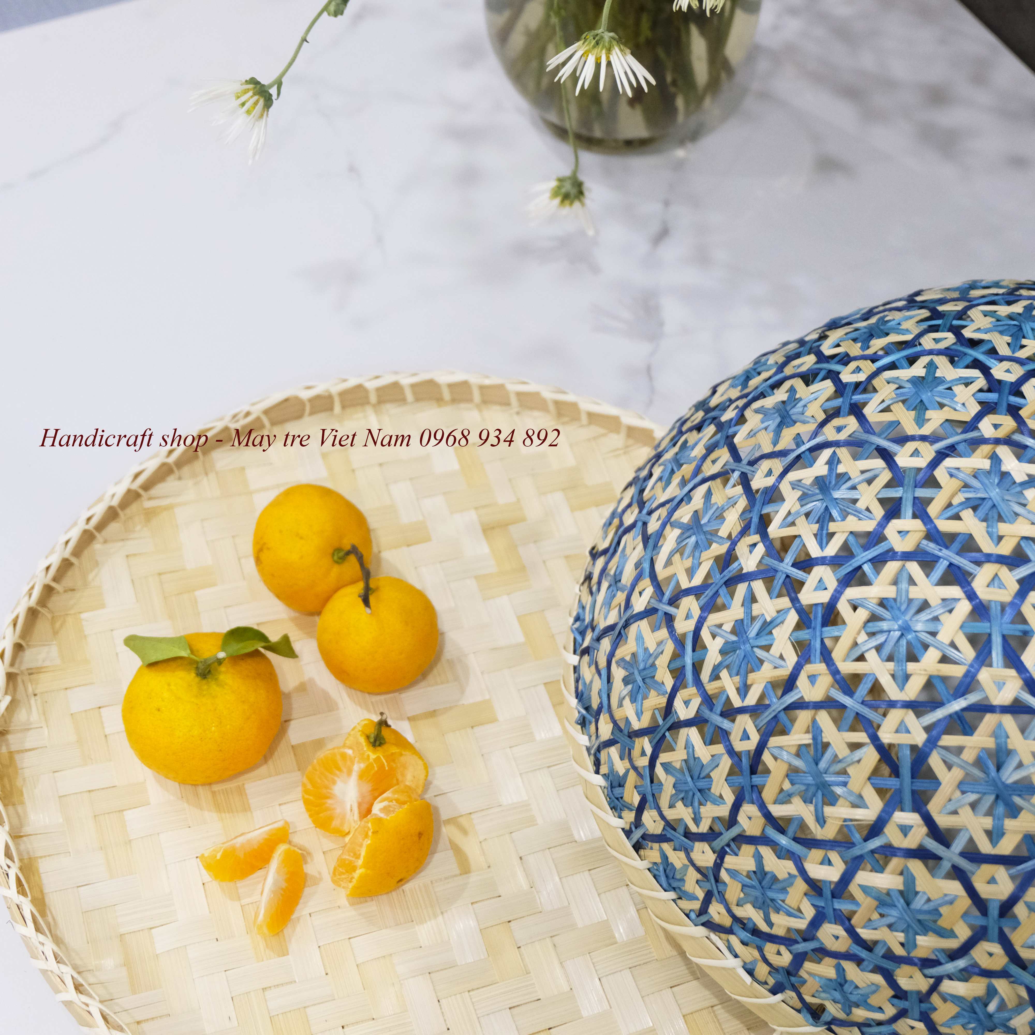 Mẹt tre viền dây mây