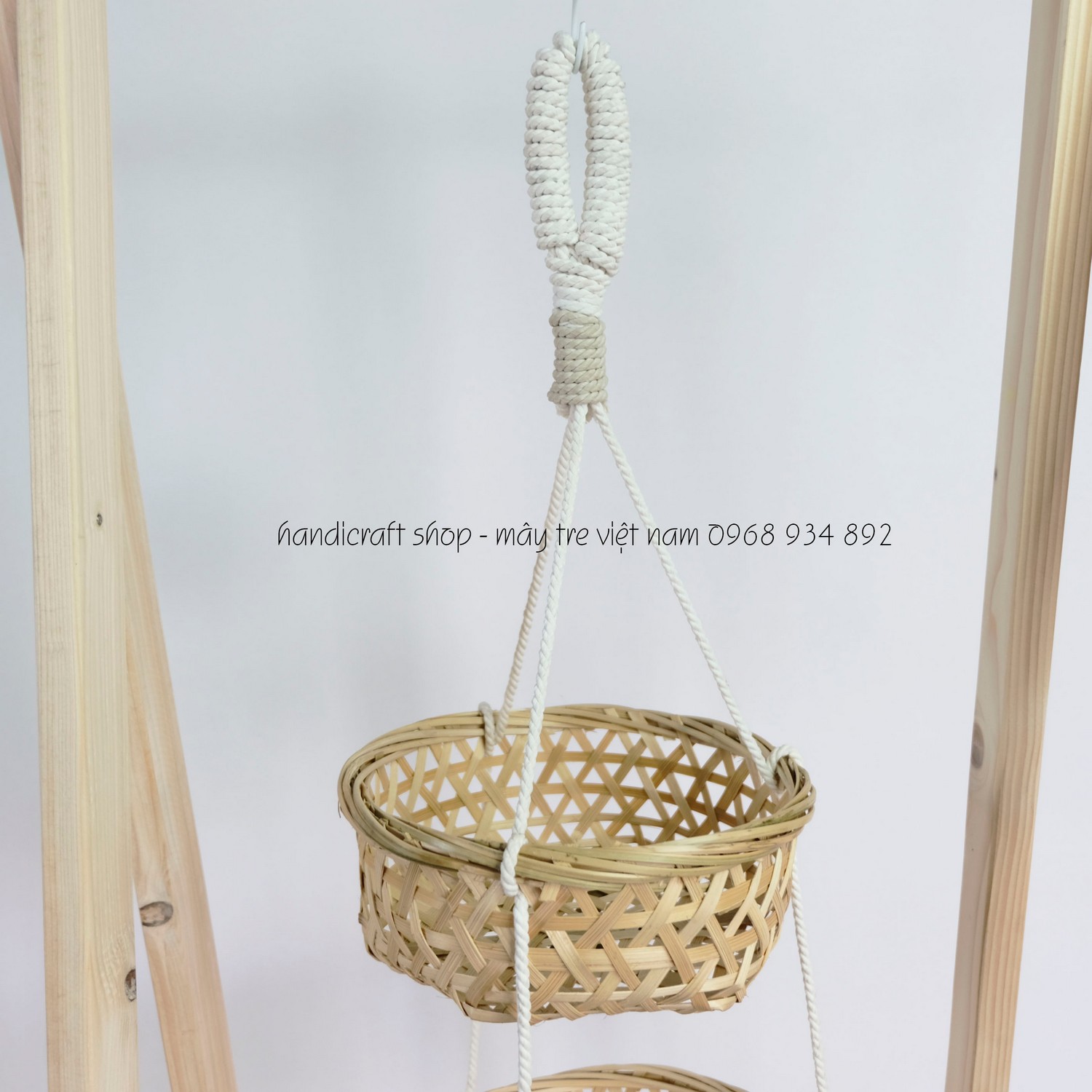 Giỏ tre 3 tầng (quai thừng)