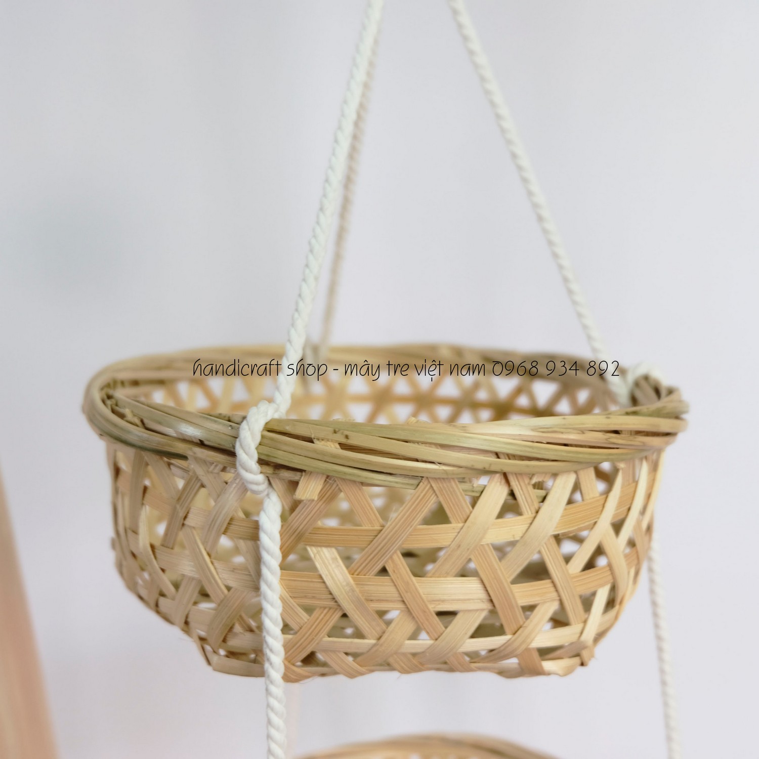 Giỏ tre 3 tầng (quai thừng)