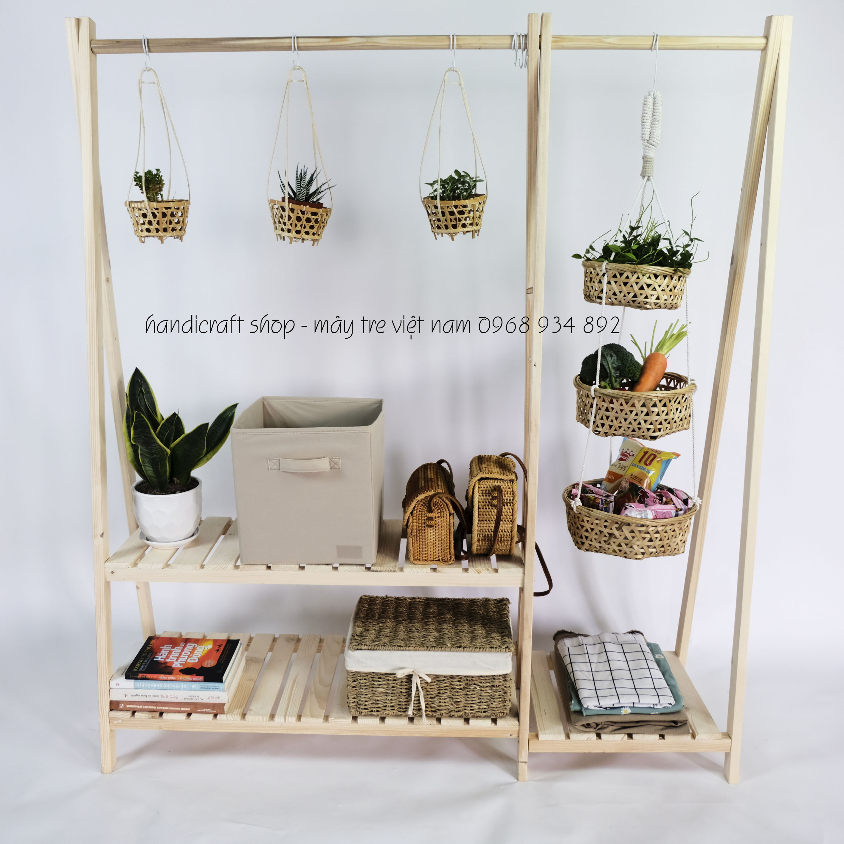 Giỏ tre trang trí (Quai mây)