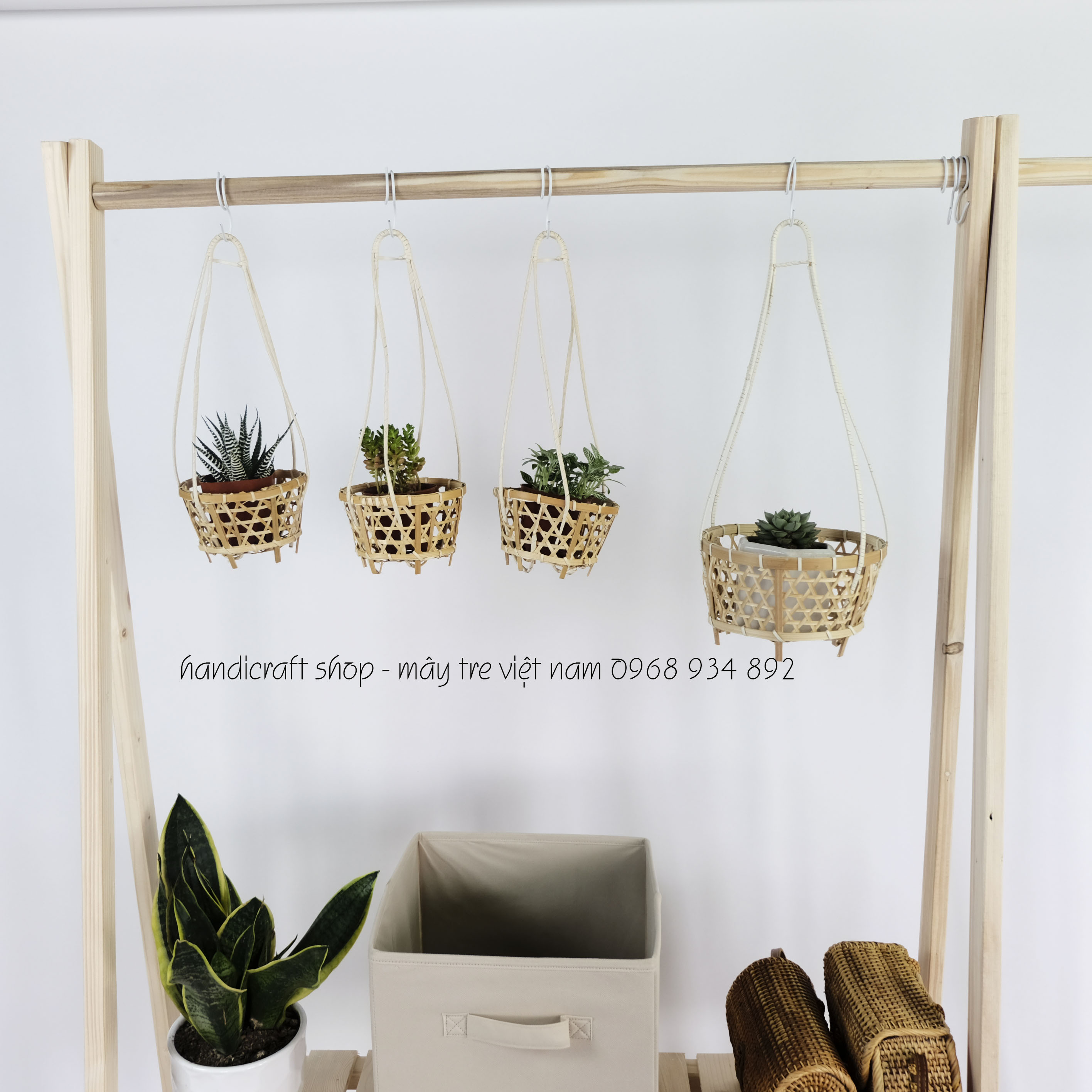 Giỏ tre trang trí (Quai mây)