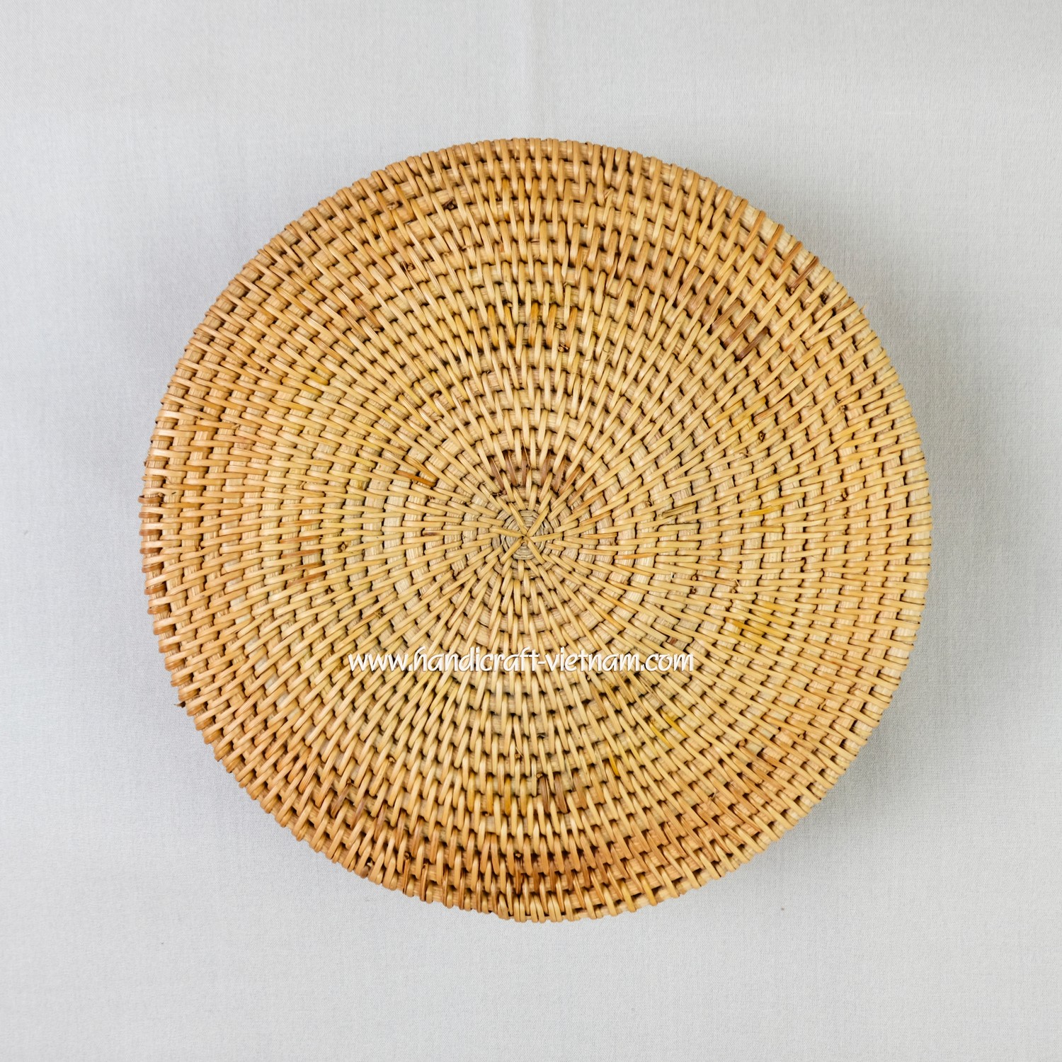 Khay guột mây tròn có tay nắm