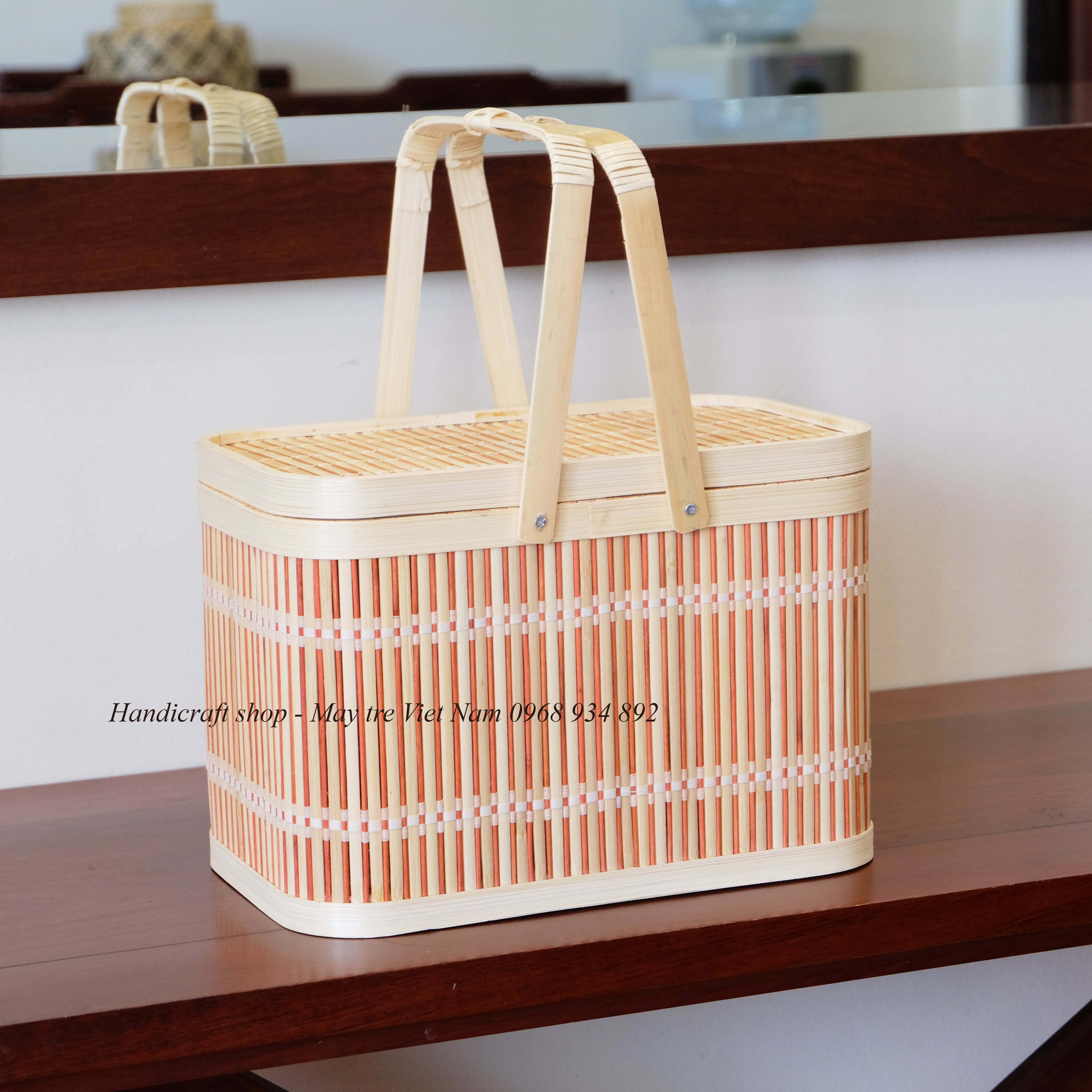 Giỏ tre picnic dáng cao