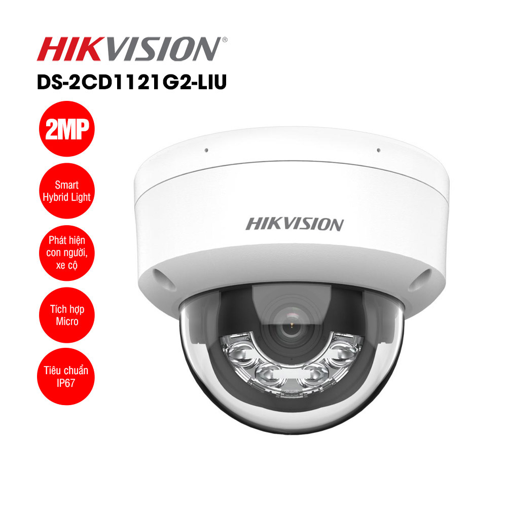 Camera IP 2MP Bán Cầu HIKVISION DS-2CD1121G2-LIU