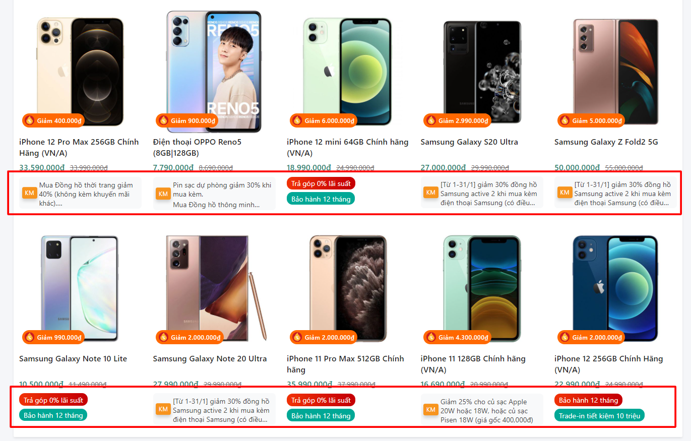 Evo Mobile Thông tin khuyến mãi