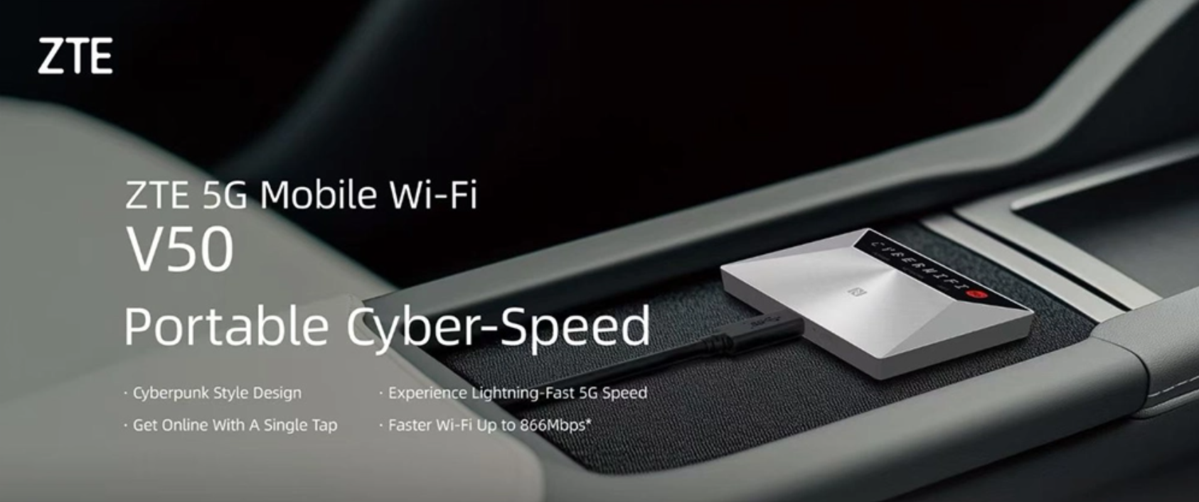 Bộ phát wifi 5G ZTE V50 lắp trên xe ô tô tại Đà Nẵng