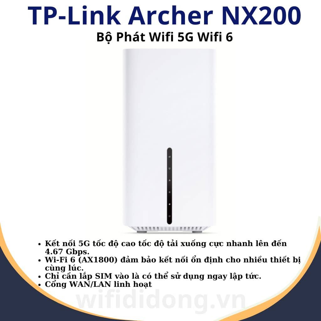 TP-Link Archer NX200 Router 5G WiFi 6 AX1800 Tốc Độ 4.67Gbps