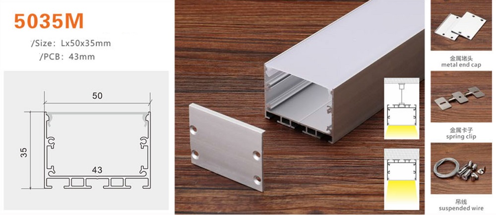 Thanh nhôm định hình led YG-5035M