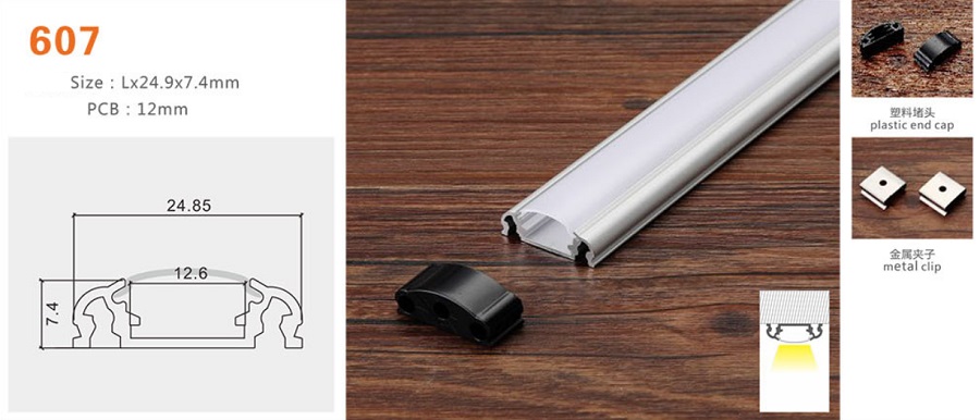 Thanh nhôm định hình led YG-607