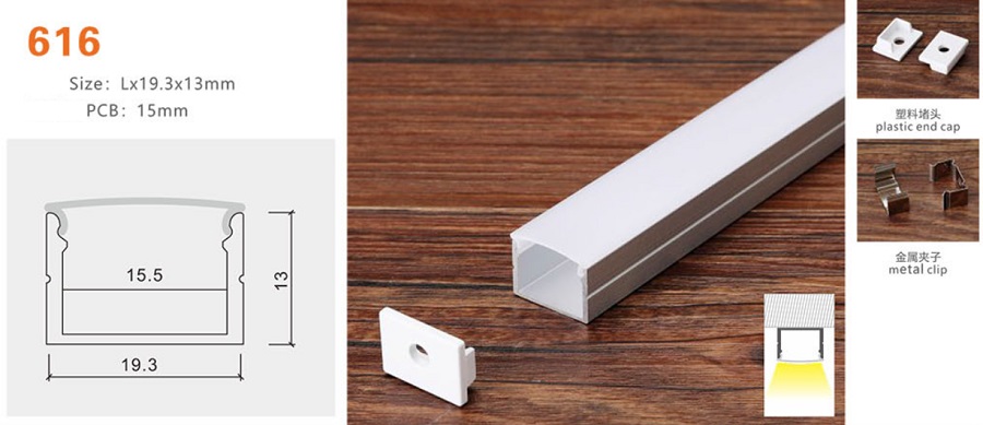 Thanh nhôm định hình led góc YG-616