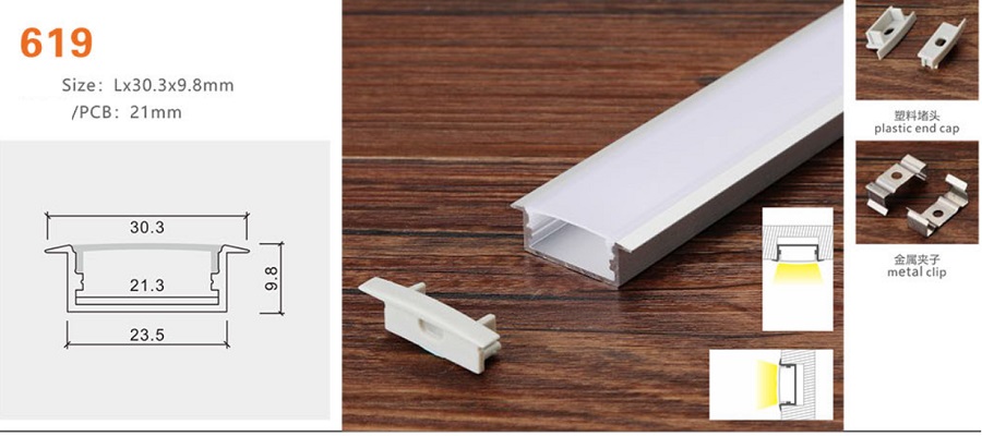Thanh nhôm định hình led YG-619