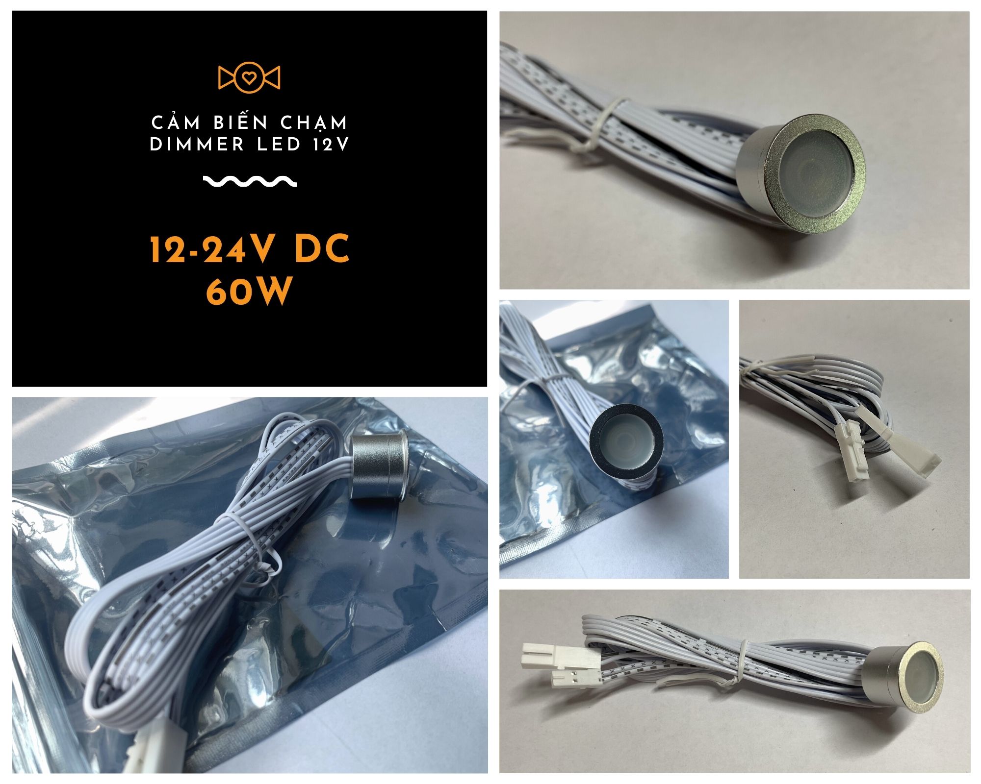 cảm biến chạm có dimmer cho led dây 12v