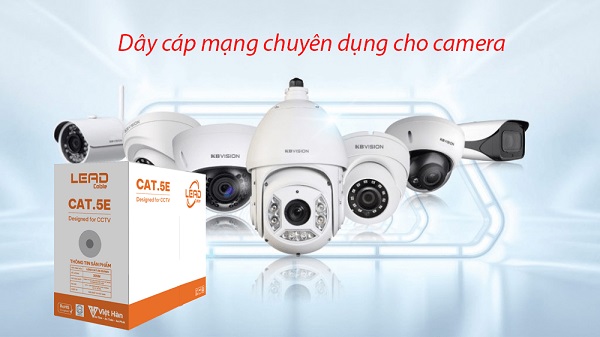 Dây cáp mạng chuyên dụng cho camera LEAD CAT5E UTP 24AWG - Việt Hàn