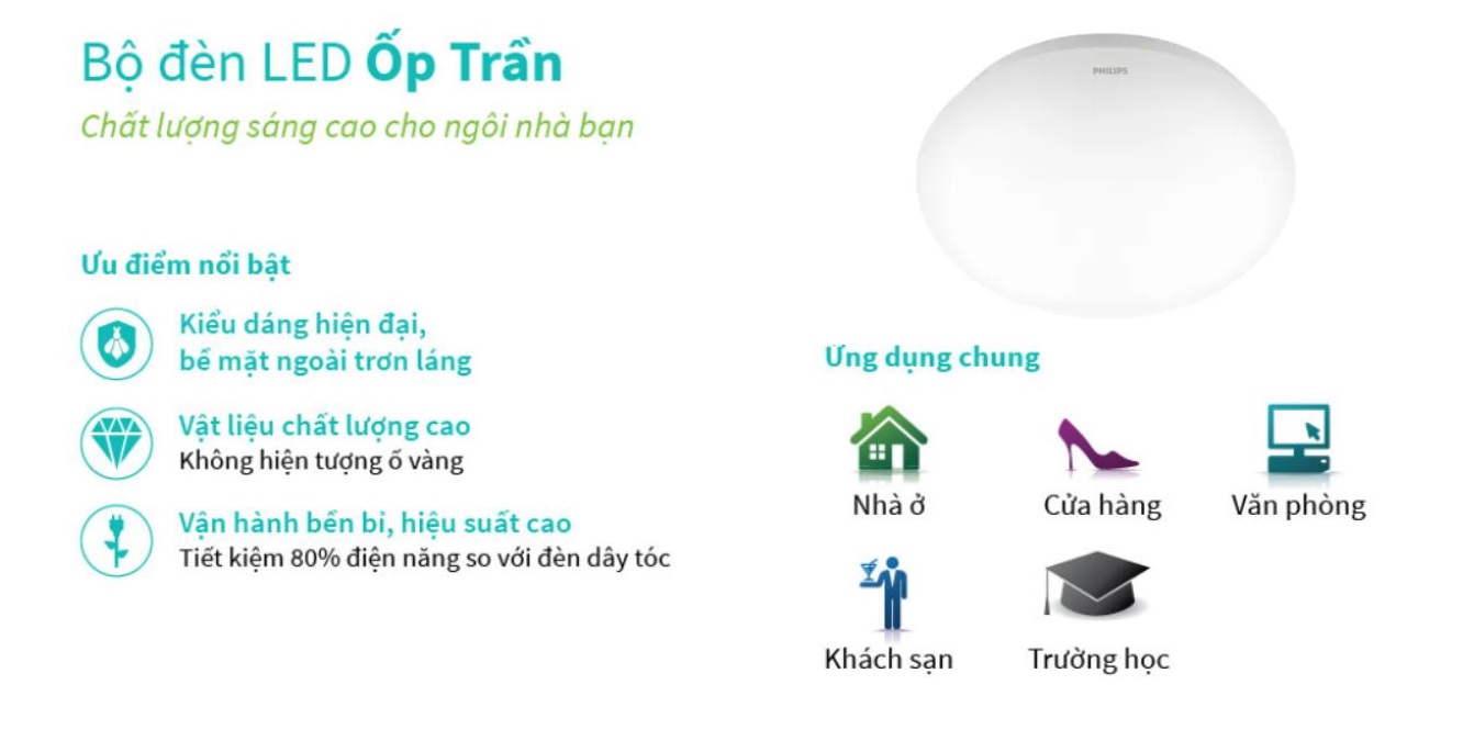 Đèn ốp trần 10W Philips CL200 EC RD HV 02