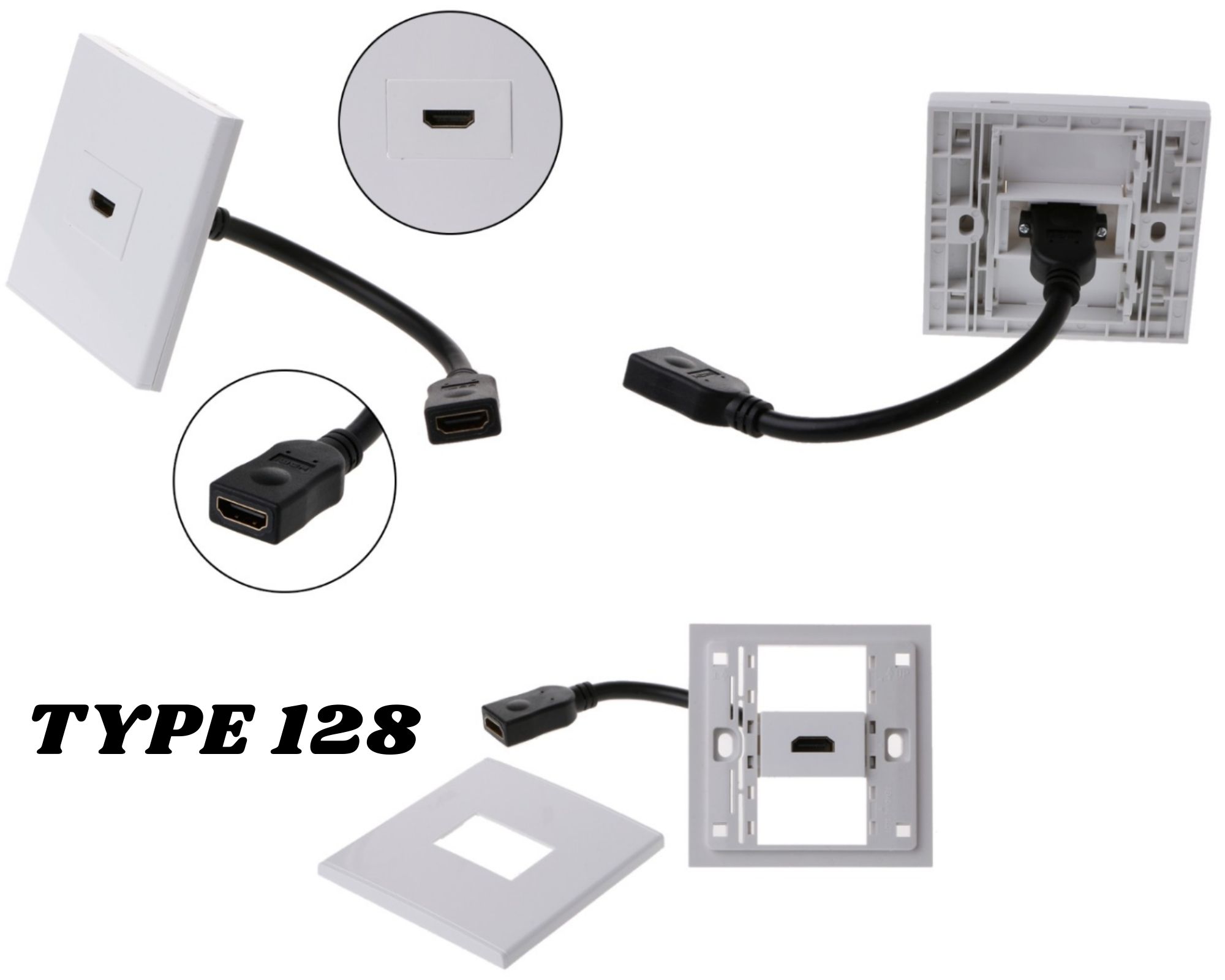Ổ cắm HDMI nối dây chuẩn Wide (Type 128)